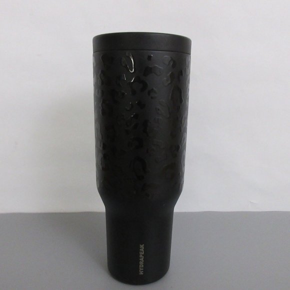 Hydrapeak 32oz Stainless Steel Tumbler Black Leopard Print Animal Travel Tumbler - Picture 1 of 8